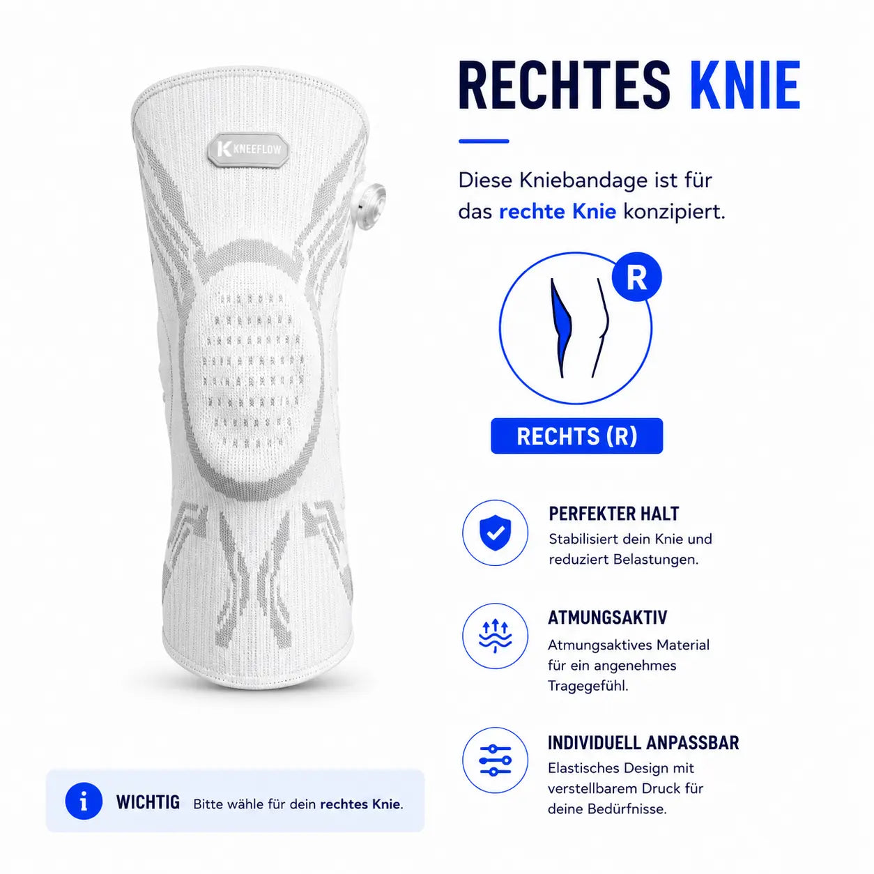 Kniebandage für Stabilität & Schmerzlinderung