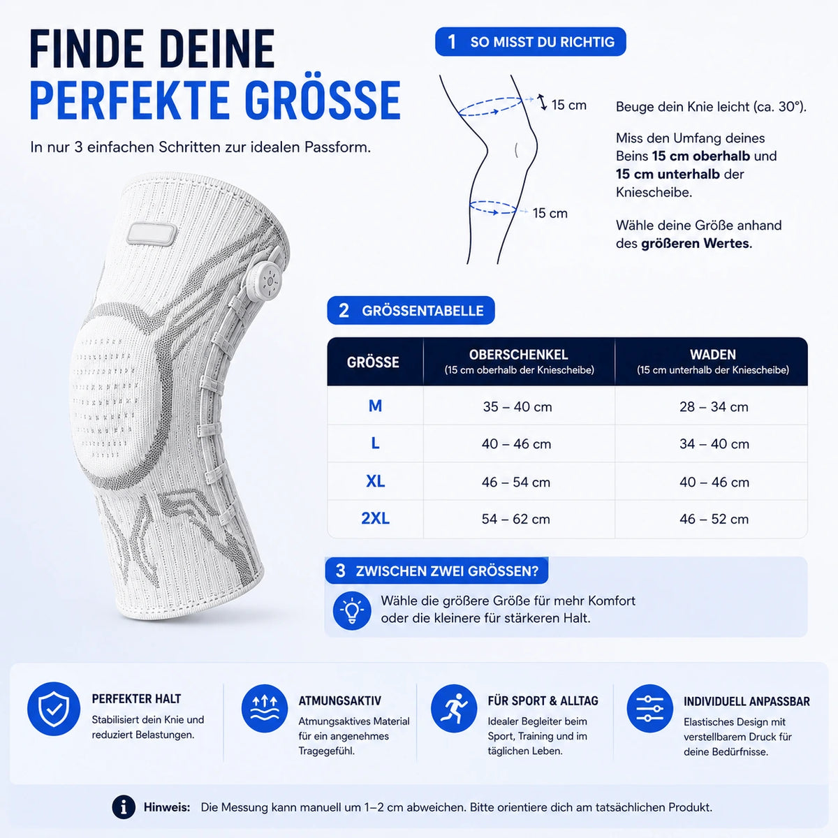 Kniebandage für Stabilität & Schmerzlinderung