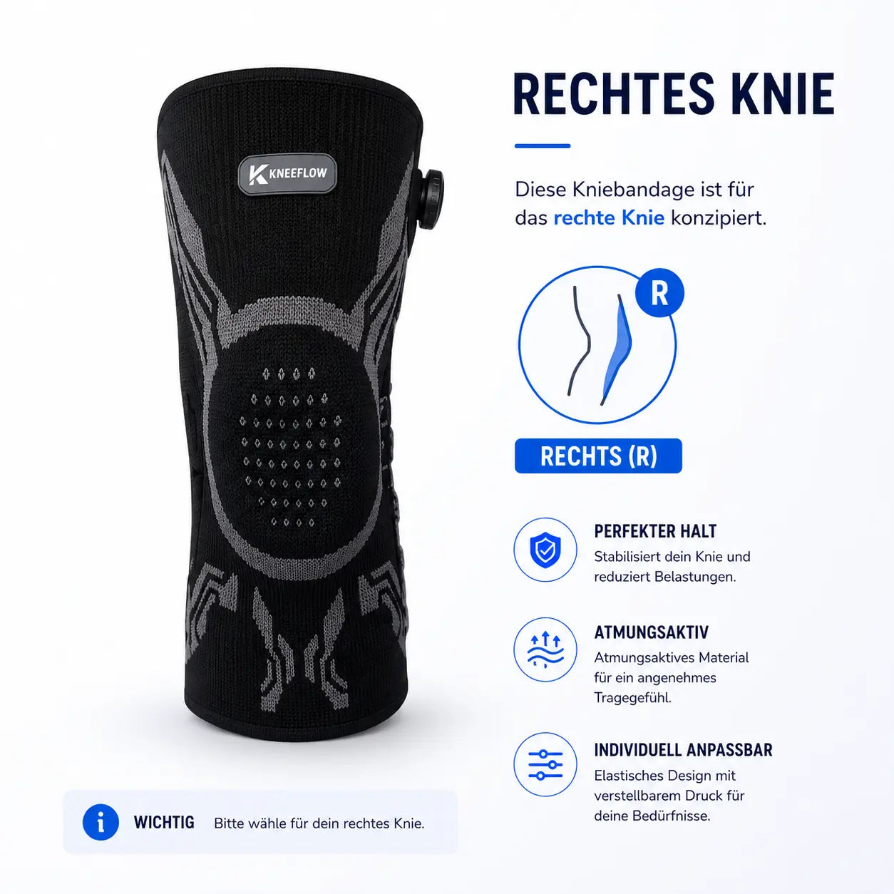 Kniebandage für Stabilität & Schmerzlinderung