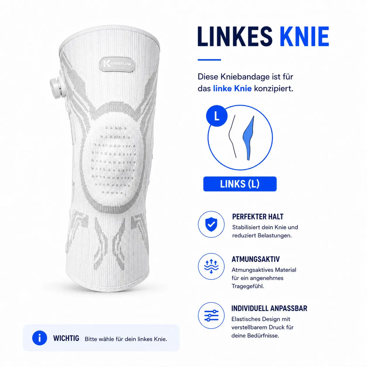 Kniebandage für Stabilität & Schmerzlinderung