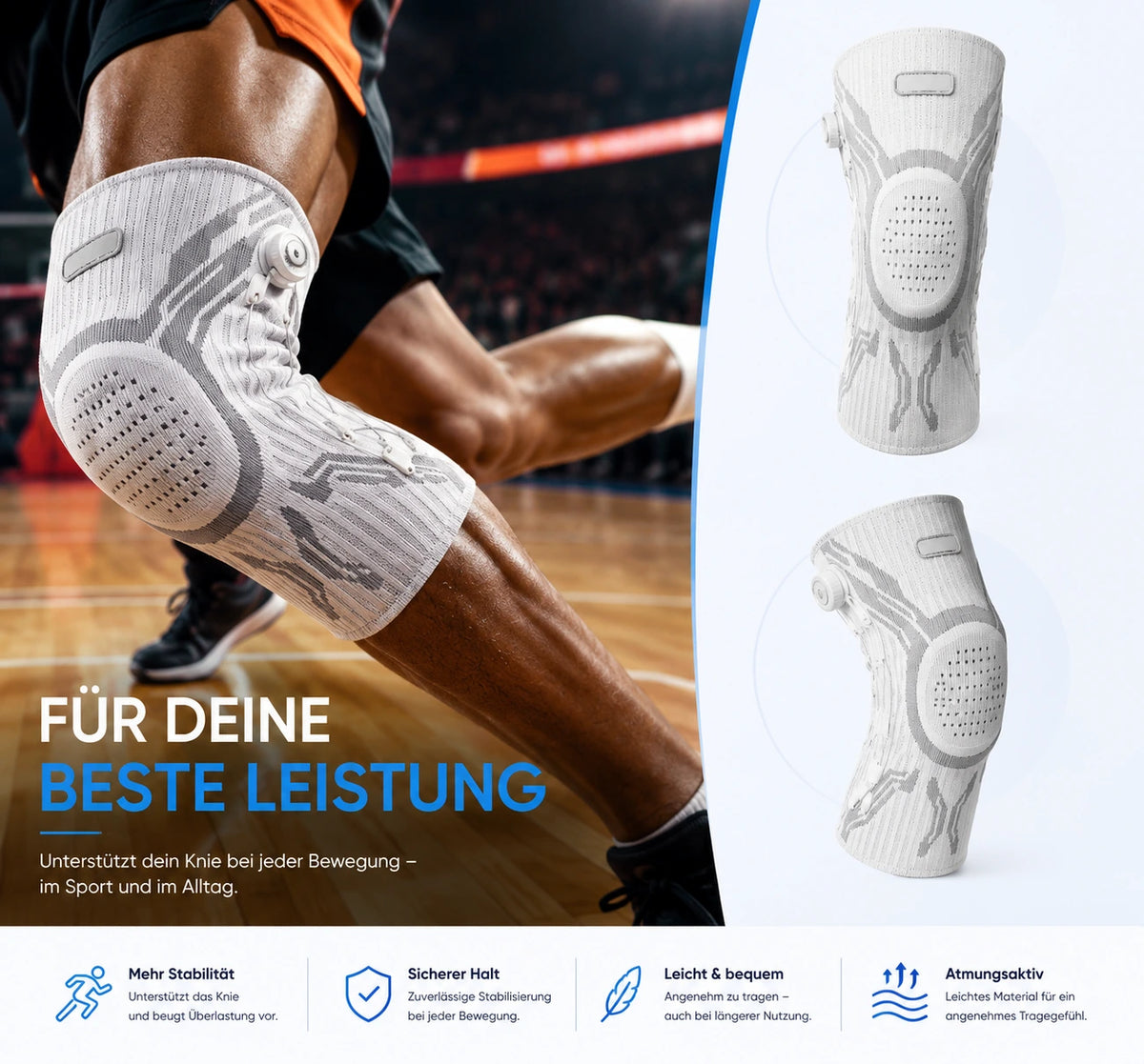 Kniebandage für Stabilität & Schmerzlinderung