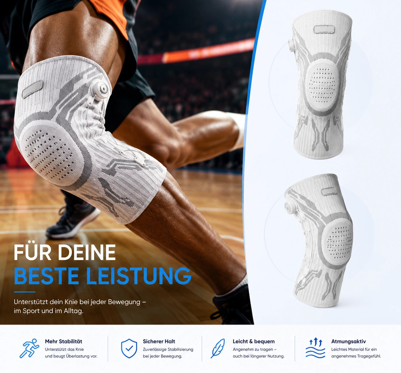Kniebandage für Stabilität & Schmerzlinderung